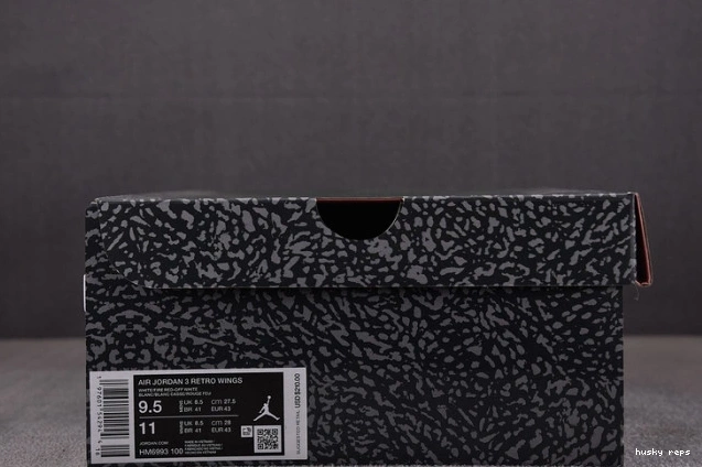 Rep Husky Jordan 3 Retro HM6993-100 Wings 0809